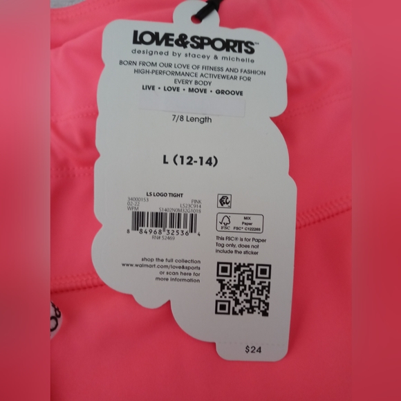 LOVE & SPORTS LEGGINGS!!! NWT!!! SIZE: L 12-14 - Picture 8 of 8